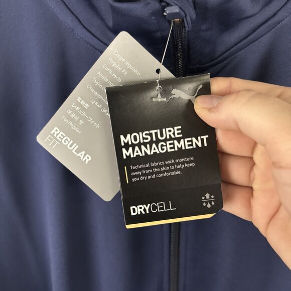 PUMA Blaster Full Zip Jacket Mens Blue Athletic Track Jacket Sz 3XL 586256 NWT - Picture 3 of 7